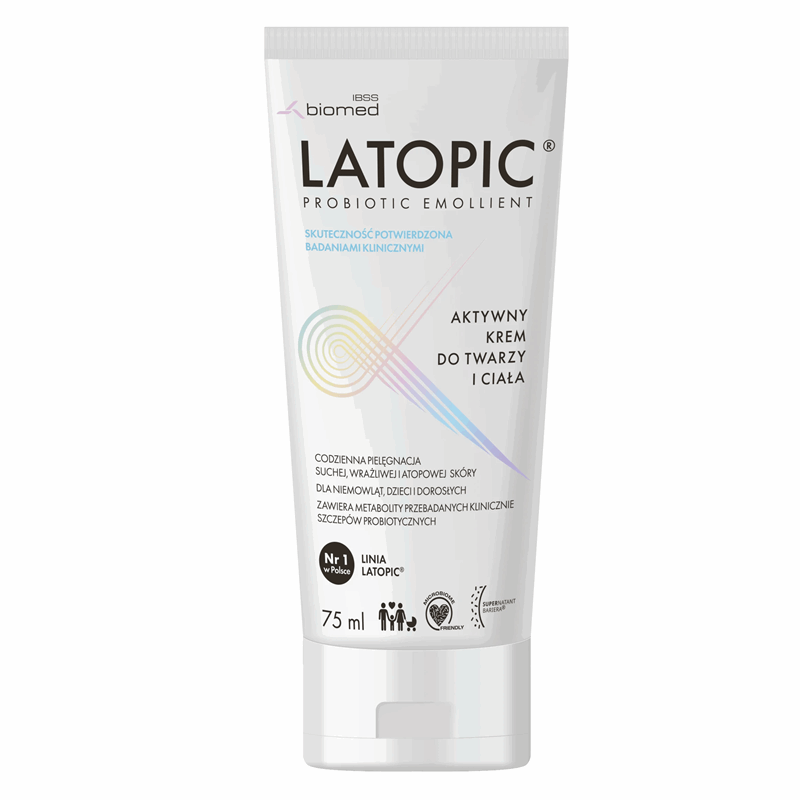 Latopic Aktywny krem do twarzy i ciała, 75 ml