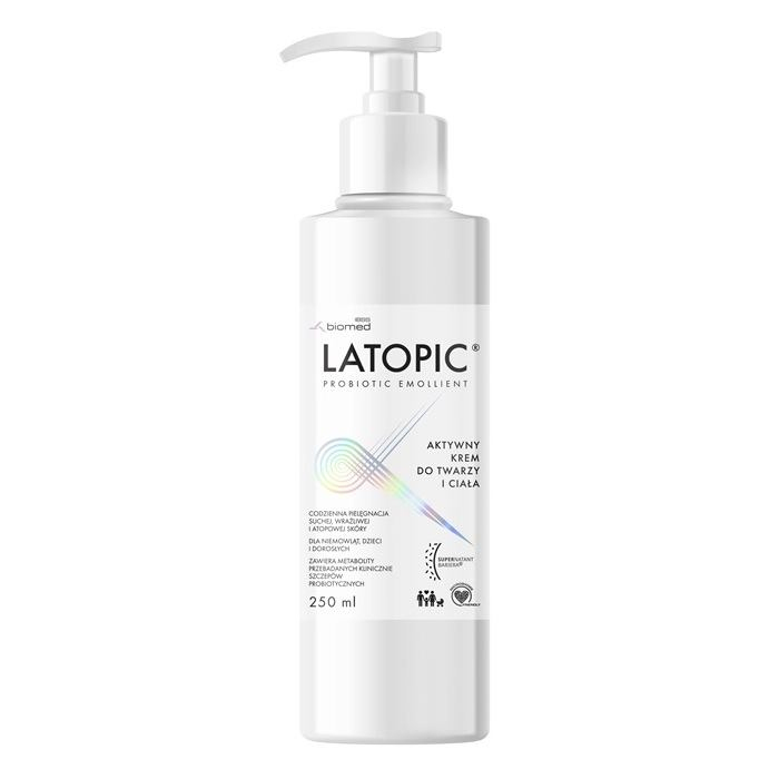 Latopic krem aktywny do twarzy i ciała do skóry atopowej, 250 ml