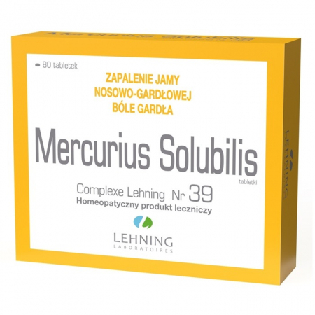 Lehning Mercocurius Solubilis Nr 39 tabletki, 80 szt.