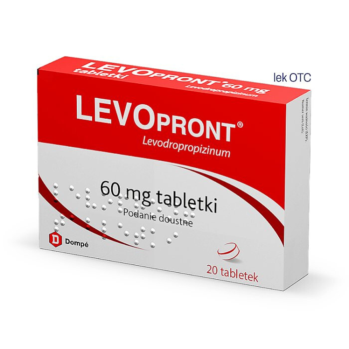 Levopront 60 mg tabletki o działaniu przeciwkaszlowym, 20 szt.