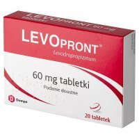 Levopront 60 mg tabletki o działaniu przeciwkaszlowym, 20 szt.