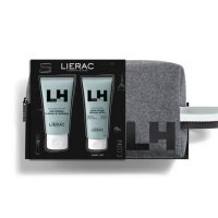 Lierac Homme Zestaw dla mężczyzn: nawilżający żel energetyzujący, 50 ml + żel pod prysznic, 50 ml + kosmetyczka
