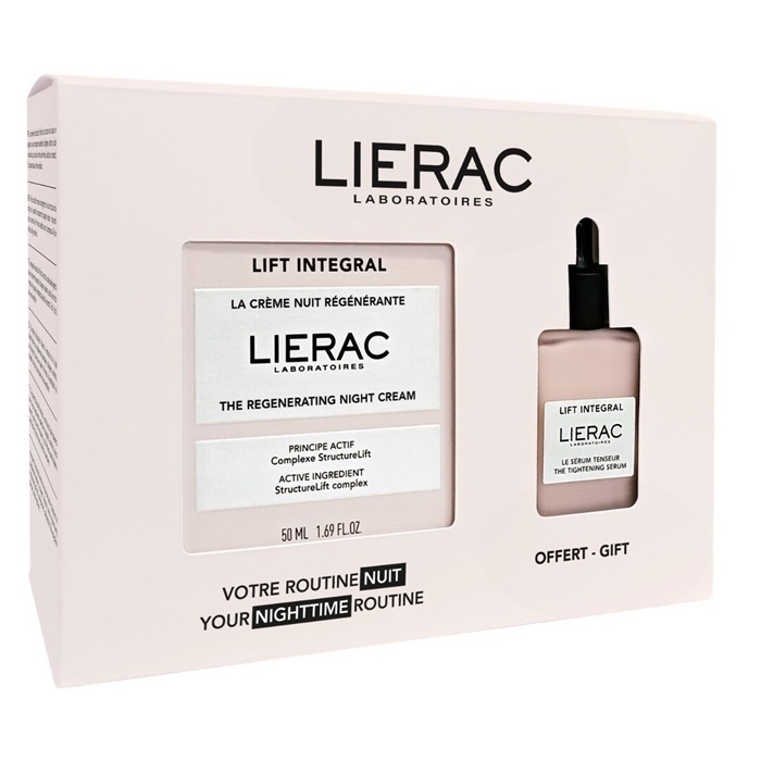 LIERAC Lift Integral Zestaw Regenerujący krem na noc + Serum napinające
