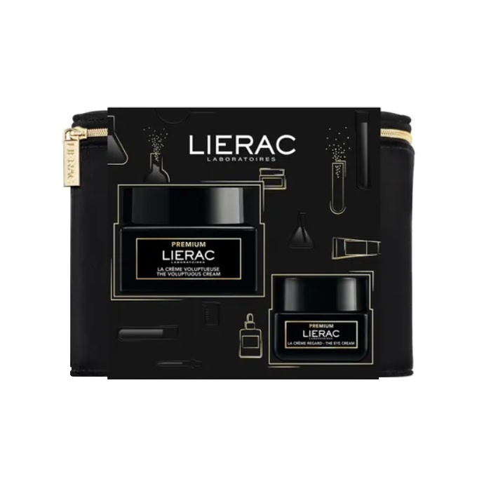 Lierac Premium Zestaw: Bogaty krem przeciwstarzeniowy, 50 ml + krem pod oczy, 20 ml + kosmetyczka