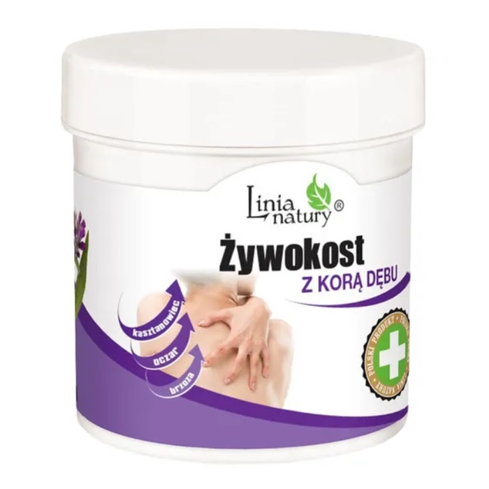 Linia Natury Żel z żywokostem i korą dębu, 250 ml