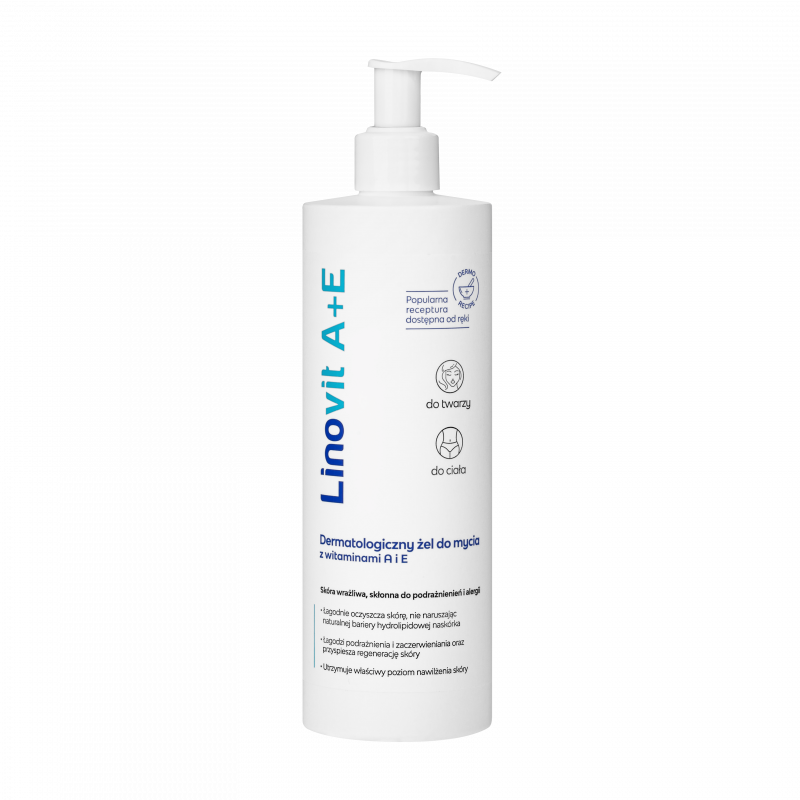 Linovit A+E Dermatologiczny żel do mycia, 400 ml