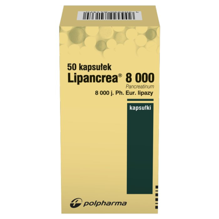Lipancrea kapsułki 8000 j. lipazy, 50 szt.