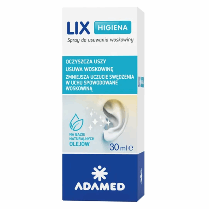 Lix Higiena spray do usuwania woskowiny z uszu, 30 ml