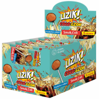 Lizik! Coloszok Lizak bez cukru o smaku coli, 30 szt.