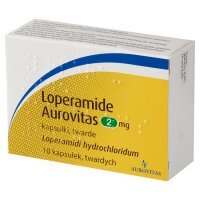 Loperamide Aurovitas 2mg 10 kapsułek twardych