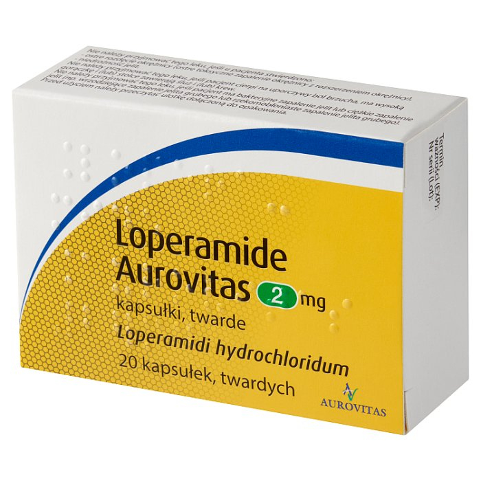 Loperamide Aurovitas  2mg 20 kapsułek