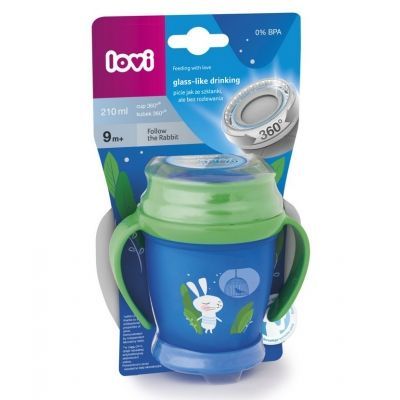LOVI Kubek 360° Follow The Rabbit niekapek mini 210 ml