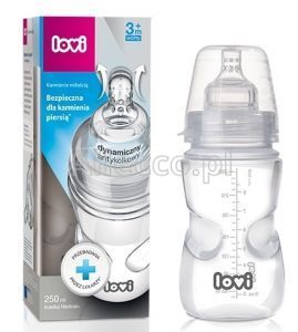 LOVI MEDICAL+ Butelka 250 ml + Smoczek silikonowy, dynamiczny (3+) WOLNY