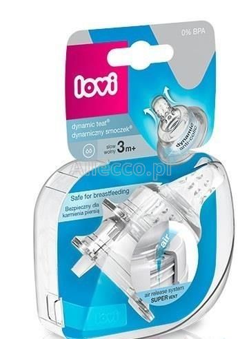 LOVI Smoczek na butelkę silikonowy (3+) WOLNY 2 szt.
