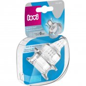 LOVI Smoczek na butelkę silikonowy (6+) KASZKA 2 szt.