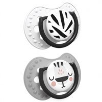 LOVI Smoczek silikonowy dynamiczny 18m+ 2 szt Salt&Pepper