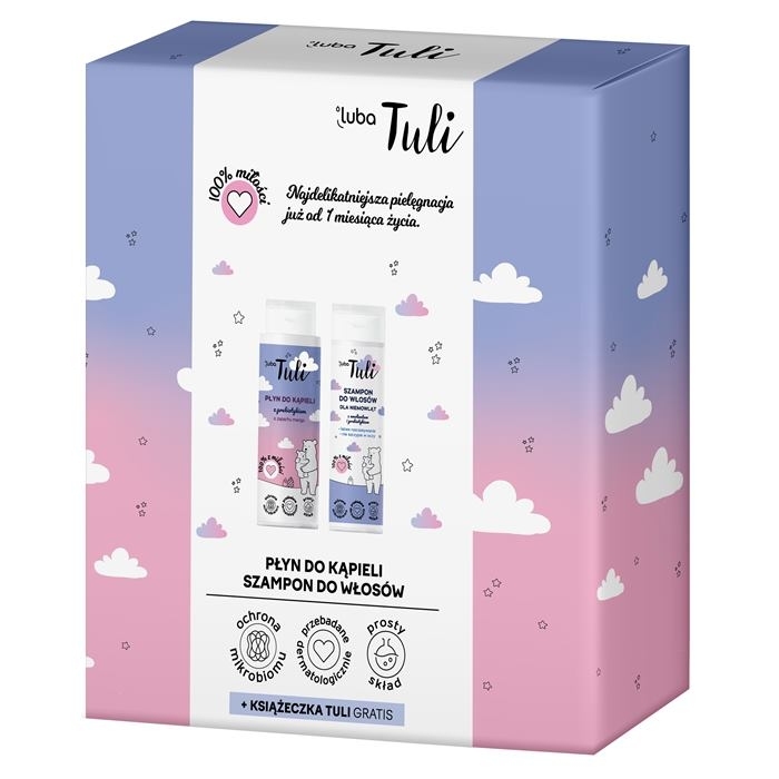 LUBA TULI Zestaw Płyn do kąpieli + Szampon + Książeczka