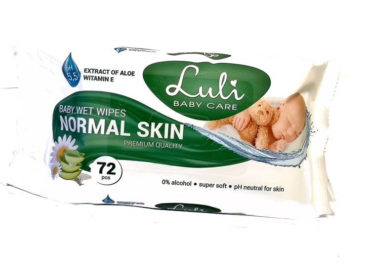 Luli Normal Skin Nawilżane chusteczki dla dzieci, 72 szt.