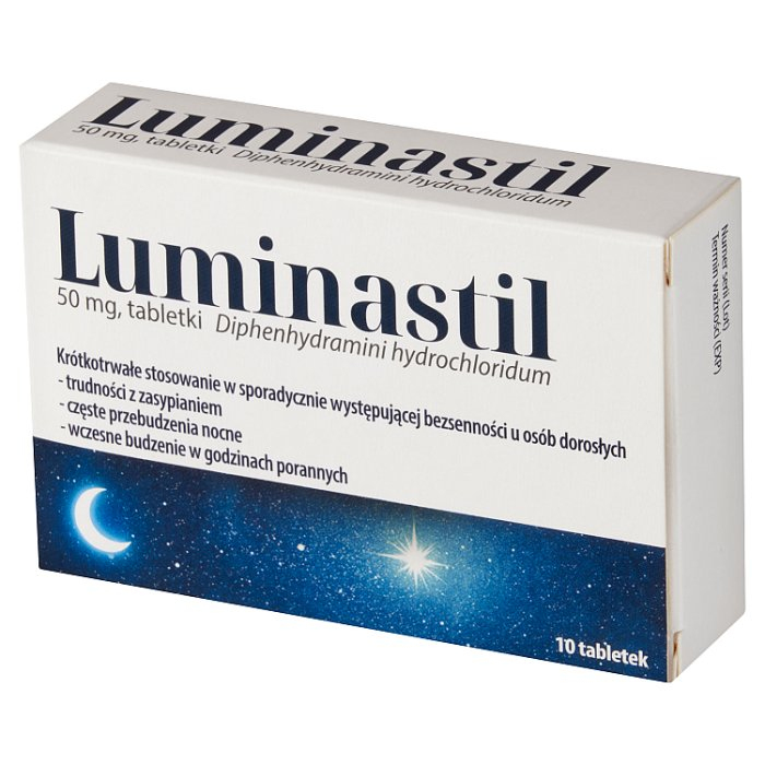 Luminastil 50 mg tabletki o działaniu nasennym i uspokajającym, 10 szt.
