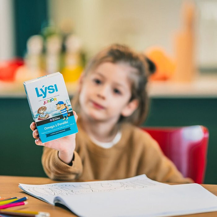 Lysi Junior Omega-3 perełki o smaku gumy balonowej, 60 szt.