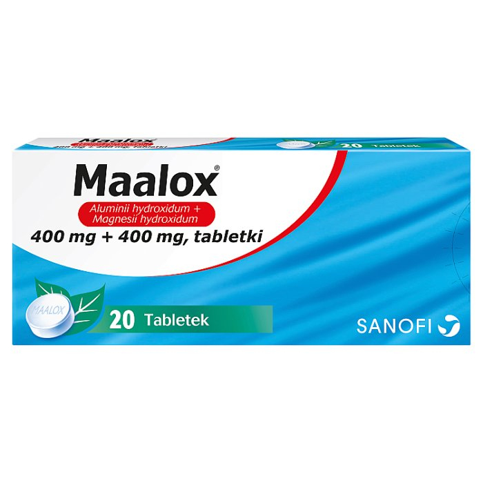 Maalox 20 tabletek do ssania lub żucia