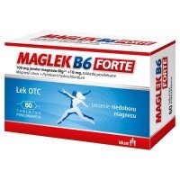 Maglek B6 Forte tabletki na niedobór magnezu, 60 szt.