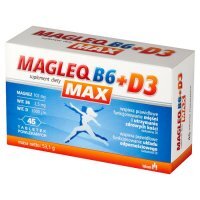 Magleq B6 MAX + D3 45 tabletek