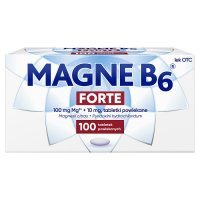 Magne B6 Forte tabletki powlekane na niedobór magnezu i witaminy B6, 100 szt.
