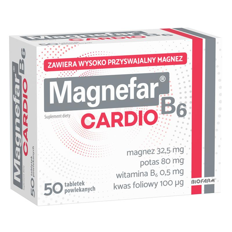 Magnefar B6 Cardio tabletki powlekane, 50 szt.