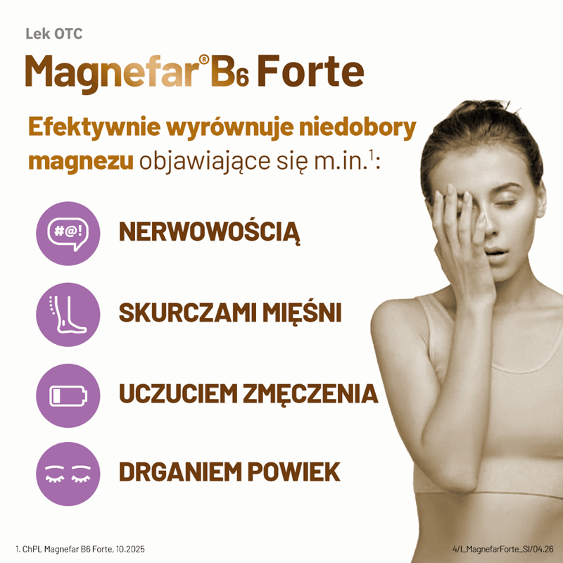 Magnefar B6 Forte tabletki powlekane, 60 szt.