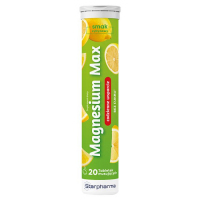 Magnesium Max tabletki musujące o smaku cytrynowym, 20 szt.