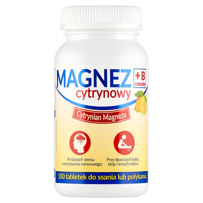 Magnez B Complex cytrynowy tabletki, 100 szt.