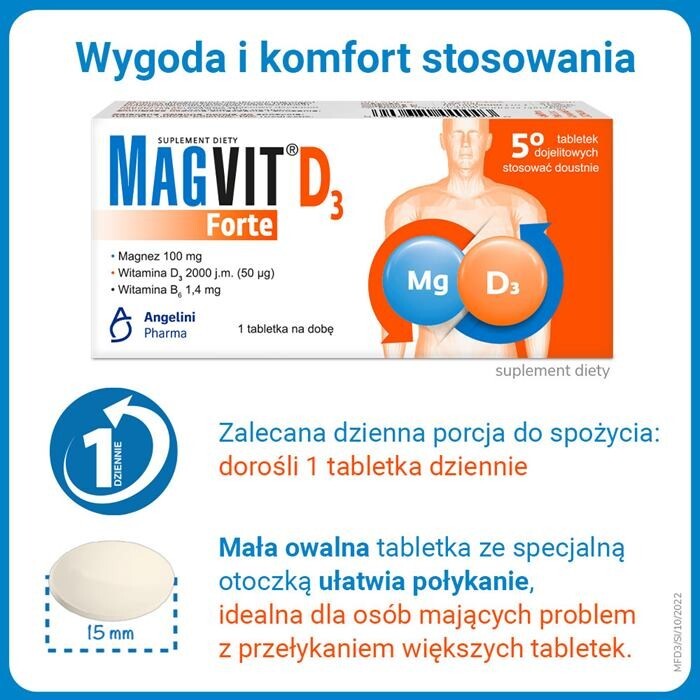 Magvit Forte D3 50 tabletek dojelitowych