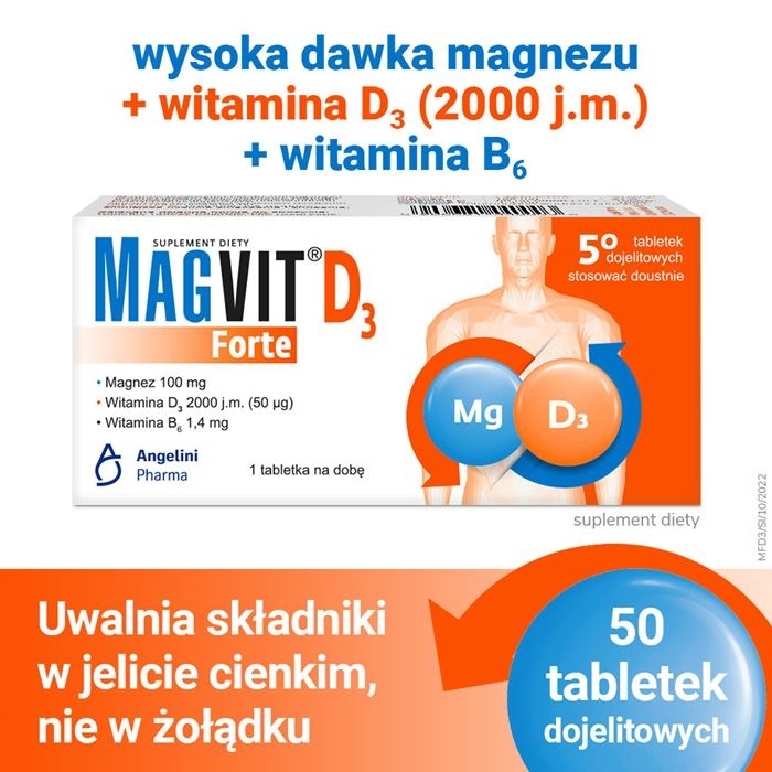 Magvit Forte D3 50 tabletek dojelitowych
