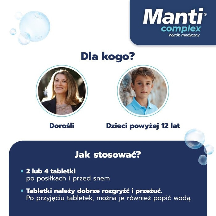 Manti Complex 3w1 tabletki do rozgryzania i żucia, 20 szt.
