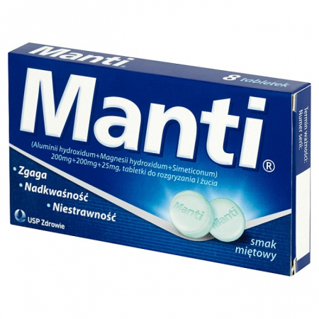 Manti smak miętowy 8 tabl.
