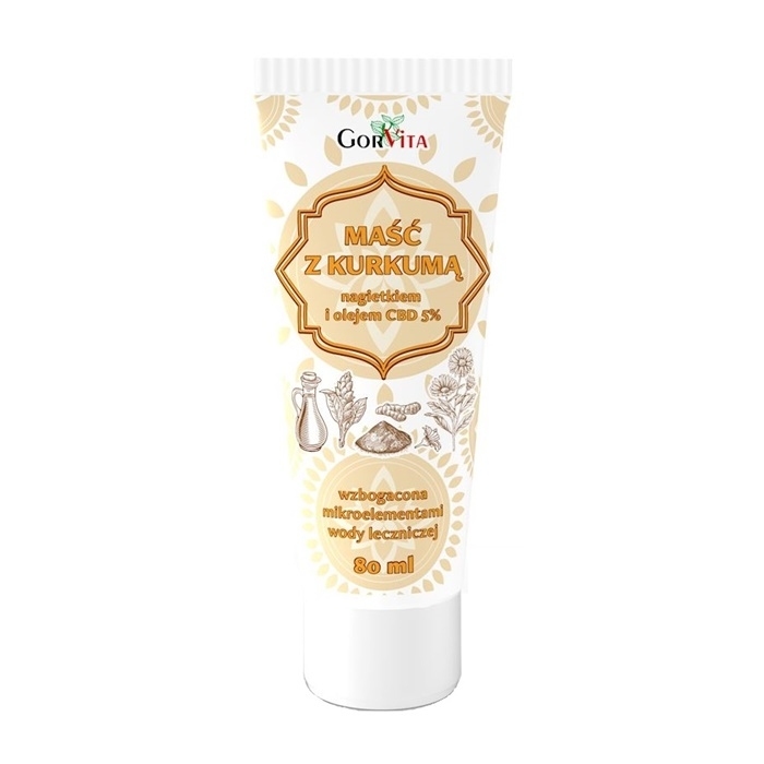 Maść z kurkumą, nagietkiem i olejem CBD 5% 80 ml