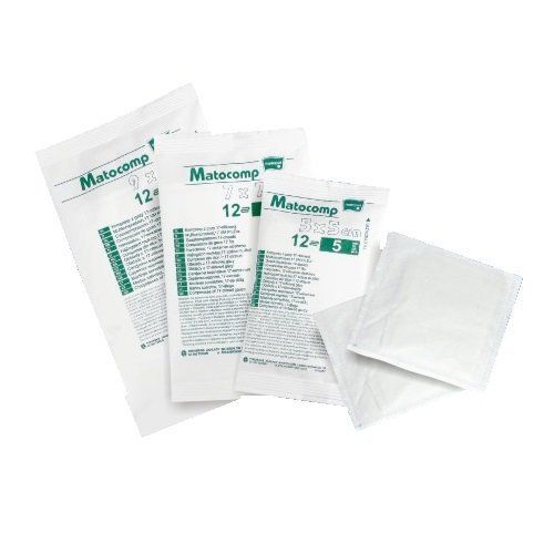 MATOCOMP Kompresy jałowe 17 nitek 12 warstw 9cm x 9cm 5 szt.