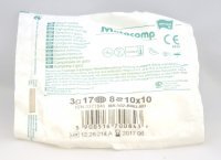 Matcomo Kompresy jałowe 17 nitek 8 warstw 10 cm x 10 cm, 3 szt.