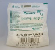 MATOCOMP Kompresy jałowe 17 nitek 8 warstw 7,5cm x 7,5cm 3 szt.