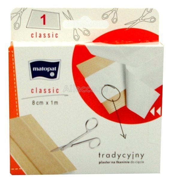MATOPAT CLASSIC Plaster tkaninowy do cięcia 1m x 8 cm 1 szt.