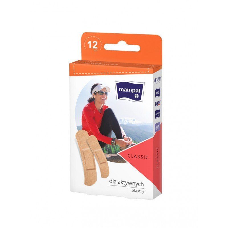 Matopat CLASSIC Plastry z opatrunkiem - zestaw 12 szt.