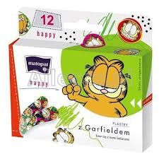 MATOPAT HAPPY Plastry dla dzieci z Garfildem 12 szt.