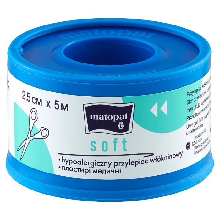 Matopat Soft Plaster włókninowy 5m x 2,5cm 1 szt.
