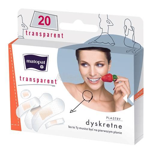 MATOPAT TRANSPARENT Plastry dyskretne 20 szt.