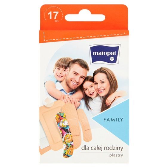 Matopat zestaw plastrów Family z opatrunkiem MIX 17 szt