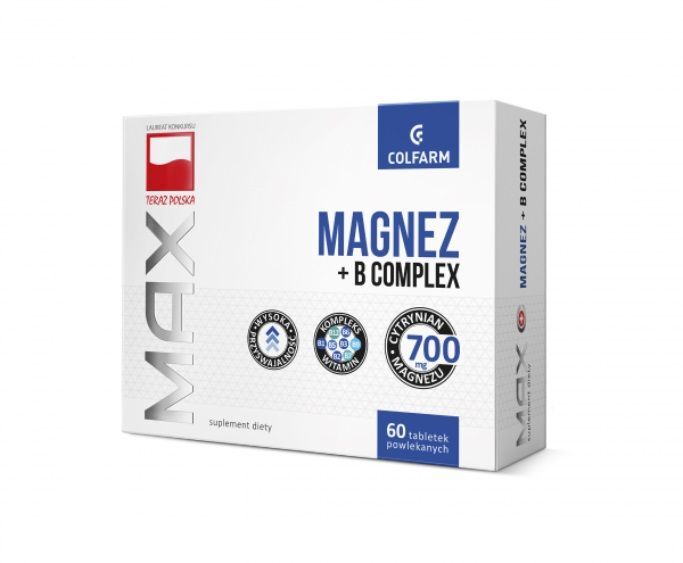 Colfarm Max Magnez + B Complex tabletki, 60 szt.
