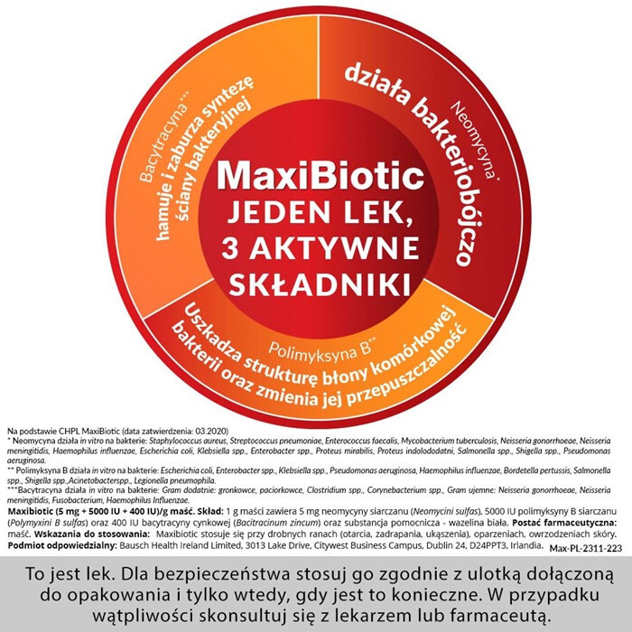 MaxiBiotic maść 10 sasz.