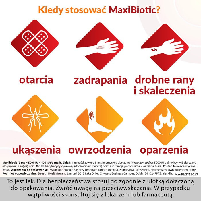 MaxiBiotic maść 10 sasz.