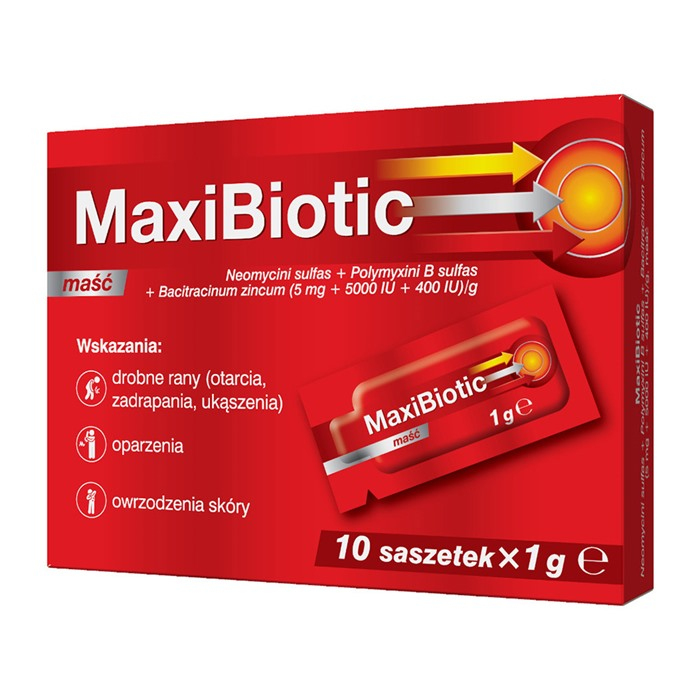 MaxiBiotic maść 10 sasz.